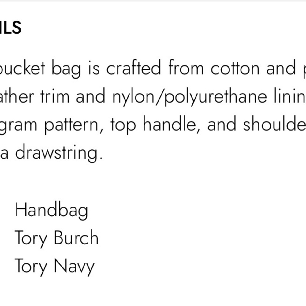 Tory Burch Navy and Brown Monogram Jacquard Bucket Bag - Picture 3 of 9